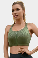 Vutru Zip Front High Impact Racerback Bra